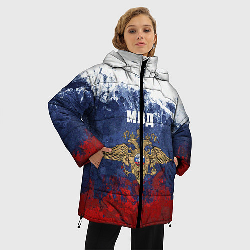 Женская зимняя куртка МВД / 3D-Черный – фото 3