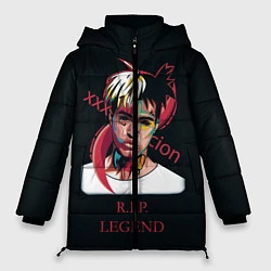Куртка зимняя женская XXXTentacion: RIP Legend, цвет: 3D-светло-серый