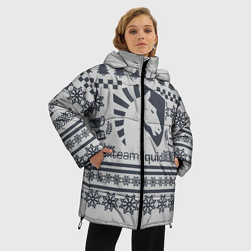 Женская зимняя куртка Team Liquid: Grey Winter / 3D-Черный – фото 3