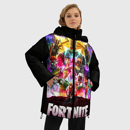 Женская зимняя куртка Fortnite: Battle Royale / 3D-Черный – фото 3
