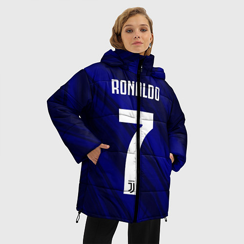 Женская зимняя куртка Ronaldo 7: Blue Sport / 3D-Черный – фото 3