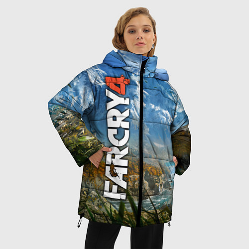 Женская зимняя куртка Far Cry 4: Ice Mountains / 3D-Черный – фото 3