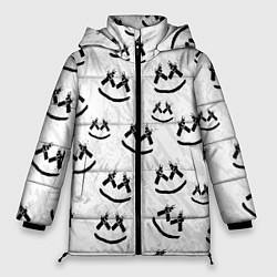 Куртка зимняя женская Marshmello: White Pattern, цвет: 3D-черный