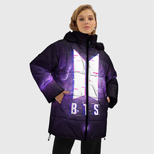 Женская зимняя куртка BTS: Violet Space / 3D-Черный – фото 3
