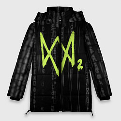 Куртка зимняя женская Watch Dogs 2: Binary Code, цвет: 3D-светло-серый