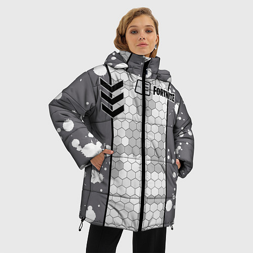 Женская зимняя куртка Fortnite: Мастер сюрикенов / 3D-Черный – фото 3