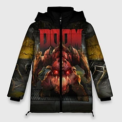 Куртка зимняя женская DOOM: Pinky Monster, цвет: 3D-черный