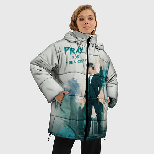 Женская зимняя куртка Brendon Urie / 3D-Черный – фото 3