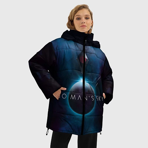Женская зимняя куртка No Man’s Sky: Dark Space / 3D-Черный – фото 3