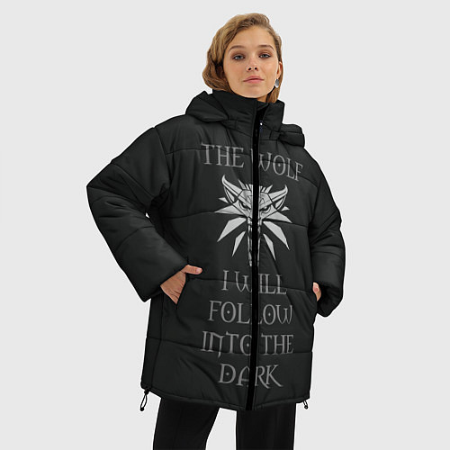 Женская зимняя куртка I will follow into the dark / 3D-Черный – фото 3