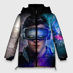 Куртка зимняя женская Ready Player One, цвет: 3D-черный