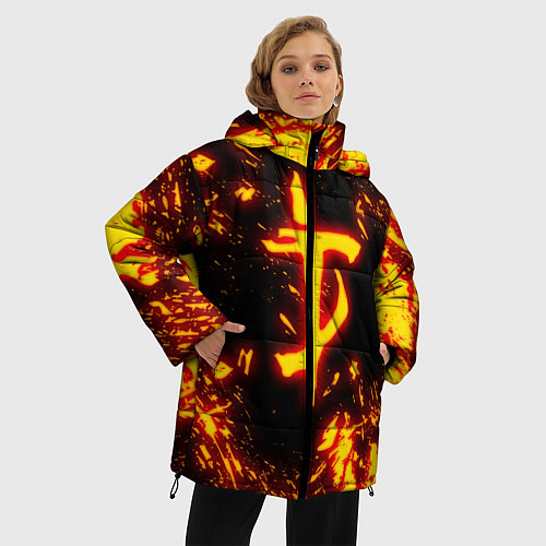 Женская зимняя куртка DOOM: The Crucible / 3D-Черный – фото 3