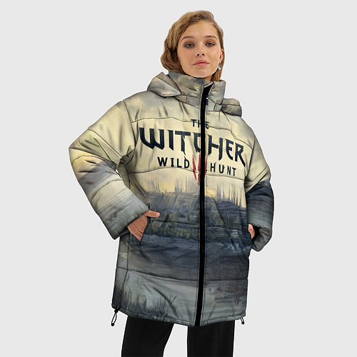 Женская зимняя куртка The Witcher 3: Wild Hunt / 3D-Черный – фото 3