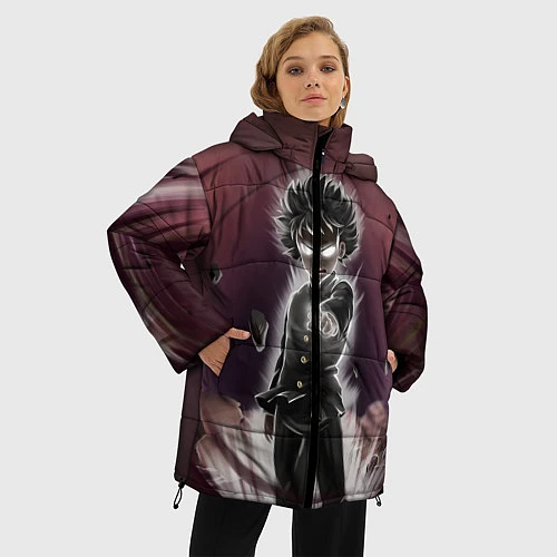 Женская зимняя куртка Mob Psycho 100 / 3D-Черный – фото 3