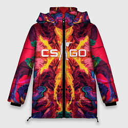 Куртка зимняя женская CS:GO Monster Flame, цвет: 3D-черный
