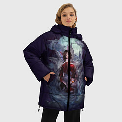 Куртка зимняя женская Ahri the Nine-Tailed Fox, цвет: 3D-черный — фото 2