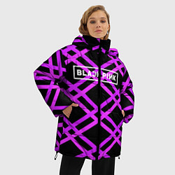 Куртка зимняя женская Black Pink: Neon Lines, цвет: 3D-черный — фото 2