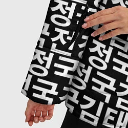 Куртка зимняя женская BTS Hieroglyphs, цвет: 3D-черный — фото 2