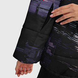 Куртка зимняя женская Cyberpunk 2077: Techno Style, цвет: 3D-черный — фото 2