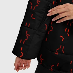 Куртка зимняя женская Алфавит хищника, цвет: 3D-черный — фото 2
