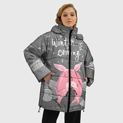 Куртка зимняя женская Pig: Winter is Coming, цвет: 3D-черный — фото 2