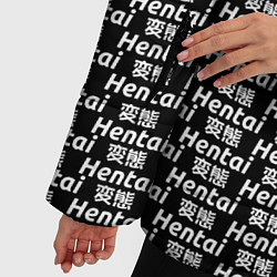 Куртка зимняя женская Hentai Pattern, цвет: 3D-черный — фото 2