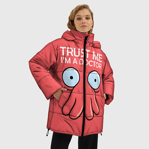 Женская зимняя куртка Trust Me I'm a Doctor / 3D-Черный – фото 3