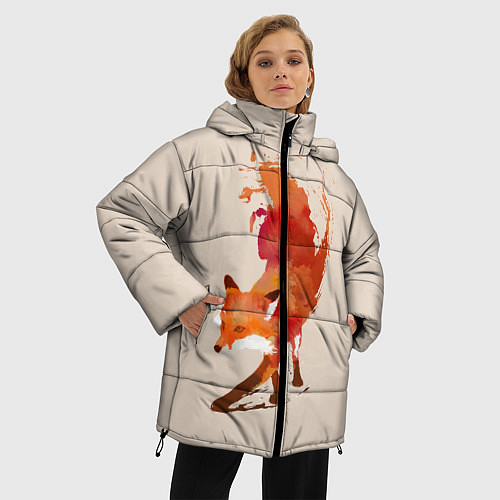 Женская зимняя куртка Paint Fox / 3D-Черный – фото 3