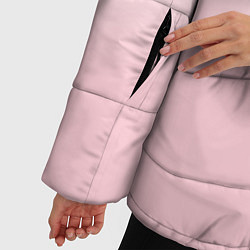 Куртка зимняя женская BTS: Pink Flowers, цвет: 3D-светло-серый — фото 2