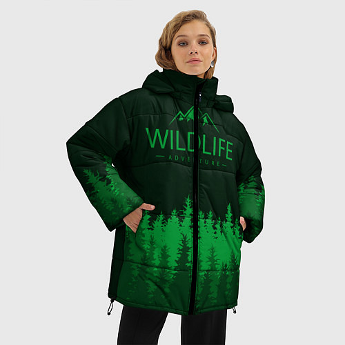 Женская зимняя куртка Wildlife Adventure / 3D-Черный – фото 3