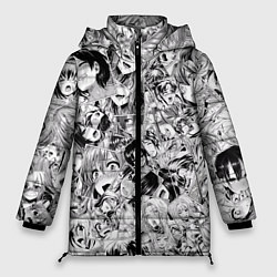 Куртка зимняя женская Manga Ahegao, цвет: 3D-черный