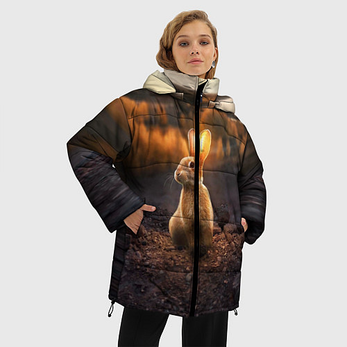 Женская зимняя куртка Солнечный зайчик / 3D-Черный – фото 3