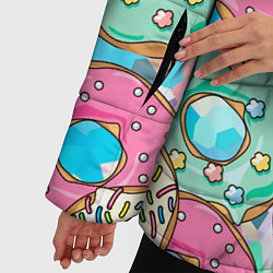 Куртка зимняя женская Сахарные пончики, цвет: 3D-светло-серый — фото 2
