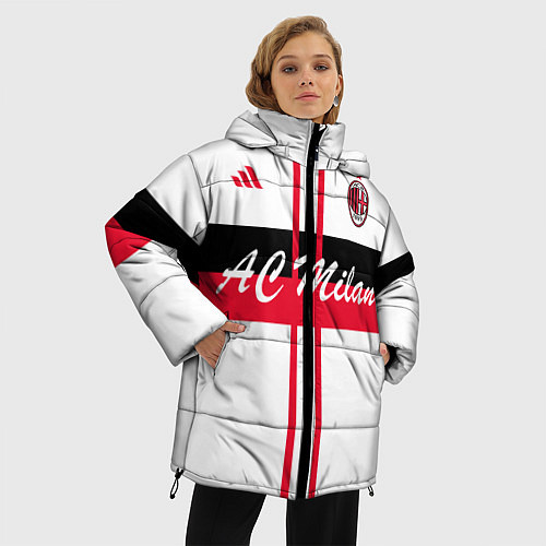 Женская зимняя куртка AC Milan: White Form / 3D-Черный – фото 3