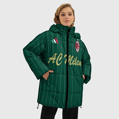 Женская зимняя куртка AC Milan: Green Form / 3D-Черный – фото 3