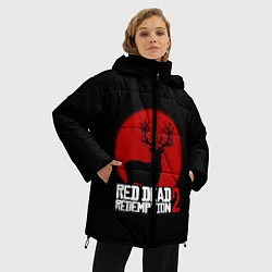 Куртка зимняя женская RDR 2: Sunshine Deer, цвет: 3D-черный — фото 2