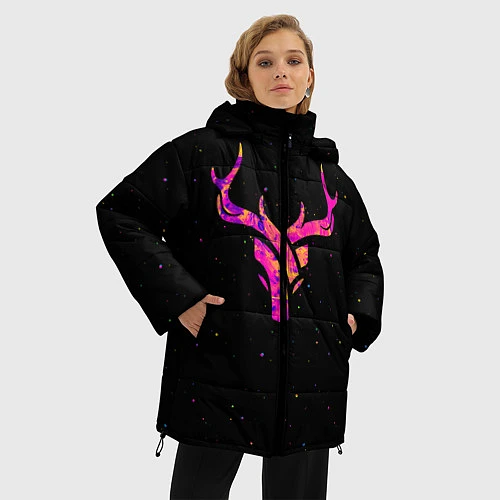 Женская зимняя куртка Neon Deer / 3D-Черный – фото 3