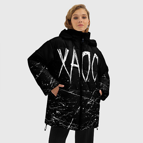 Женская зимняя куртка GONE Fludd ХАОС Черный / 3D-Черный – фото 3