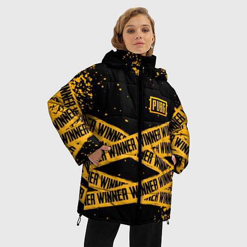 Женская зимняя куртка PUBG: Only Winner / 3D-Черный – фото 3