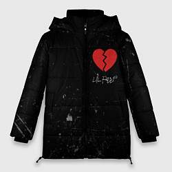 Куртка зимняя женская Lil Peep: Broken Heart, цвет: 3D-красный