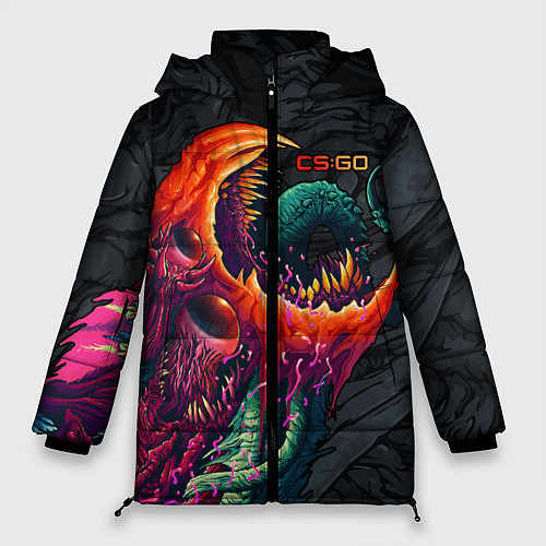 Женская зимняя куртка CS:GO Hyper Beast Original / 3D-Красный – фото 1