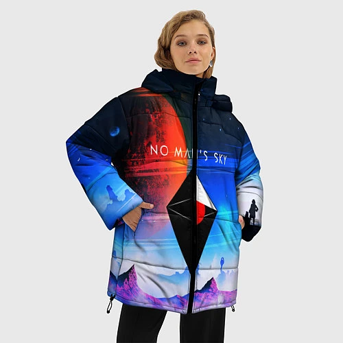 Женская зимняя куртка No Man's Sky: Galaxy / 3D-Черный – фото 3