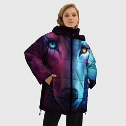 Куртка зимняя женская Волчий взгляд, цвет: 3D-черный — фото 2