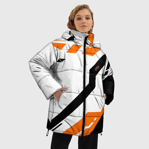 Женская зимняя куртка CS:GO Asiimov Light / 3D-Черный – фото 3
