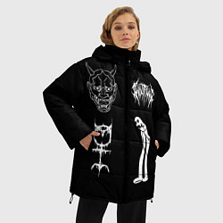 Куртка зимняя женская Ghostemane: Mercury Sign, цвет: 3D-черный — фото 2