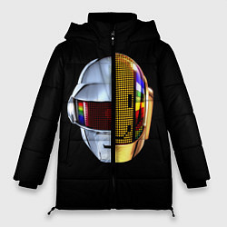 Куртка зимняя женская Daft Punk: Smile Helmet, цвет: 3D-черный