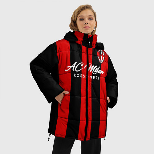 Женская зимняя куртка AC Milan / 3D-Черный – фото 3