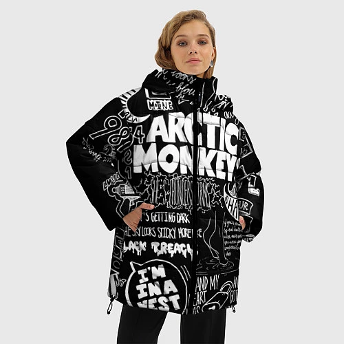 Женская зимняя куртка Arctic Monkeys: I'm in a Vest / 3D-Красный – фото 3