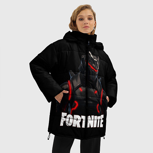 Женская зимняя куртка Fortnite: Cyborg / 3D-Черный – фото 3