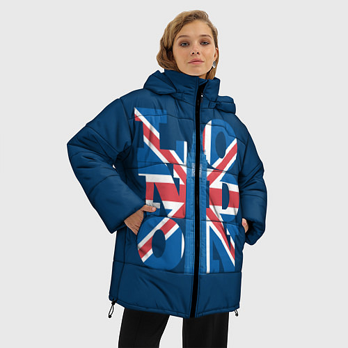 Женская зимняя куртка London: Great Britain / 3D-Черный – фото 3